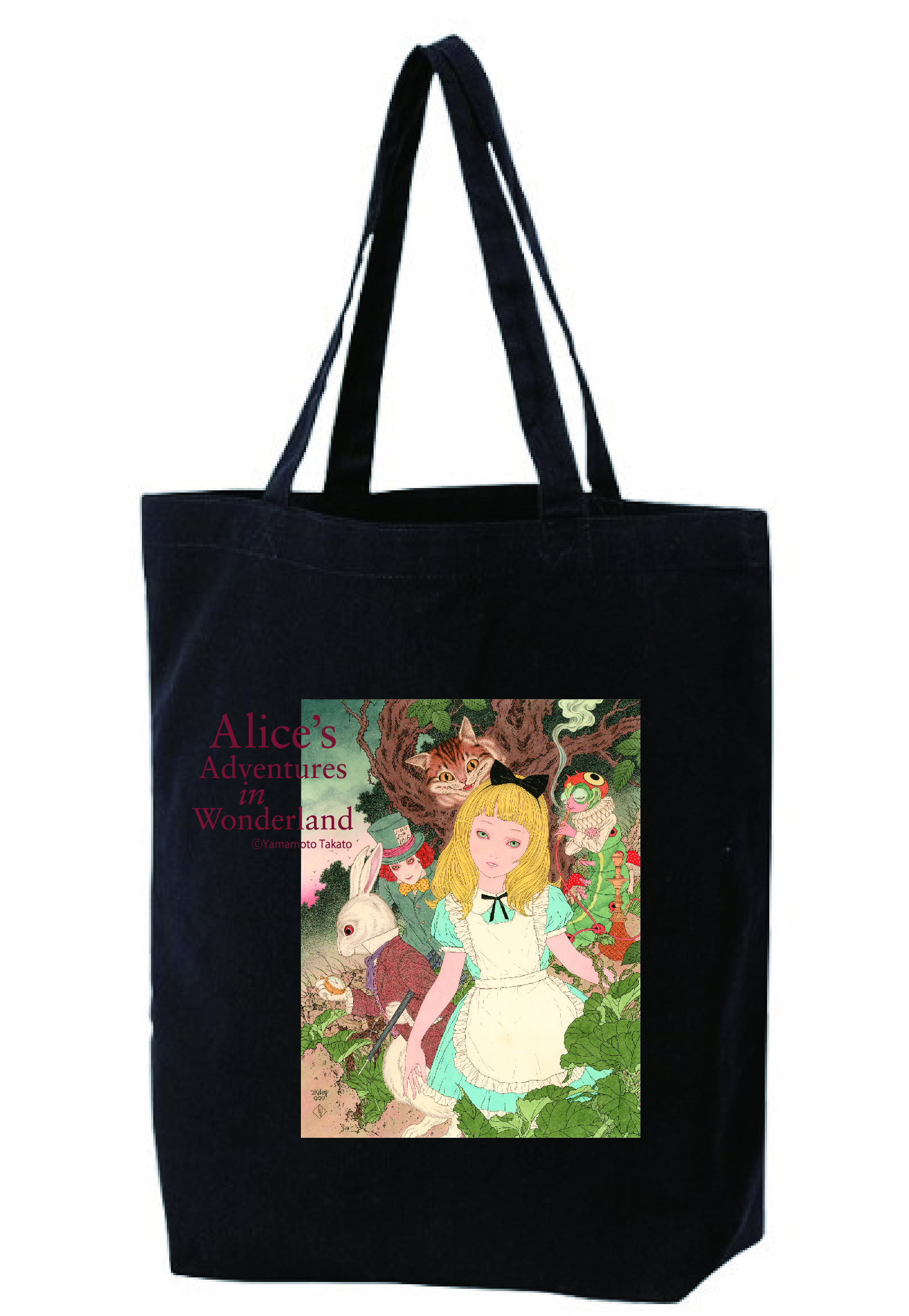 山本タカト　トートバッグBLACK「アリス物語」